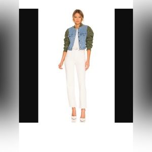 Veronica Beard Blue and Green Jean Jacket